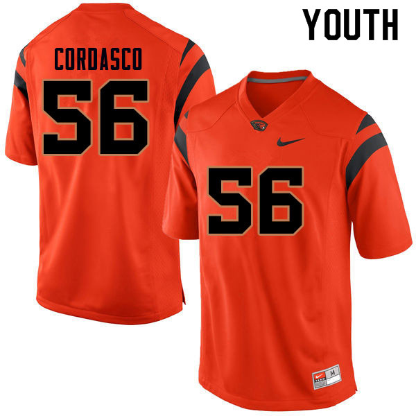 Youth #56 Clay Cordasco Oregon State Beavers College Football Jerseys Sale-Orange